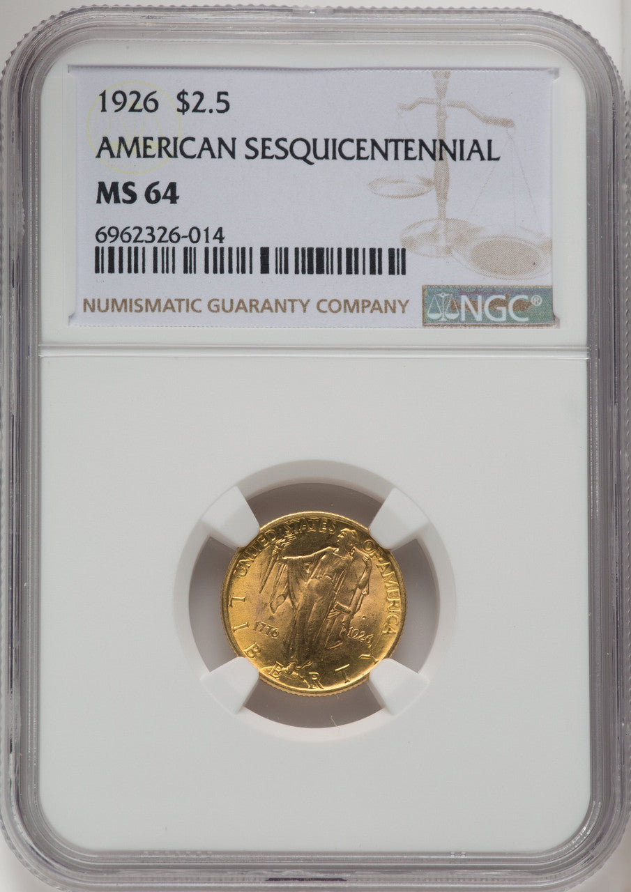 1926 $2.50 SESQUI Commemorative Gold NGC MS64 (519987035)