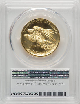 2015-W $100 American Liberty High Relief PCGS MS70 Liberty Label