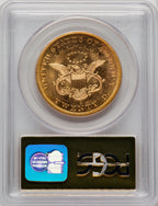 1857-S $20 NoSerRt S Liberty Double Eagle PCGS MS62