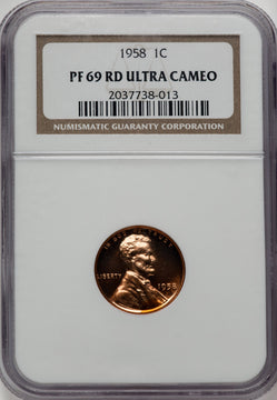 1958 1C Proof Lincoln Cent NGC PR69 (772543001)