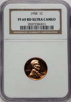 1958 1C Proof Lincoln Cent NGC PR69 (772543001)