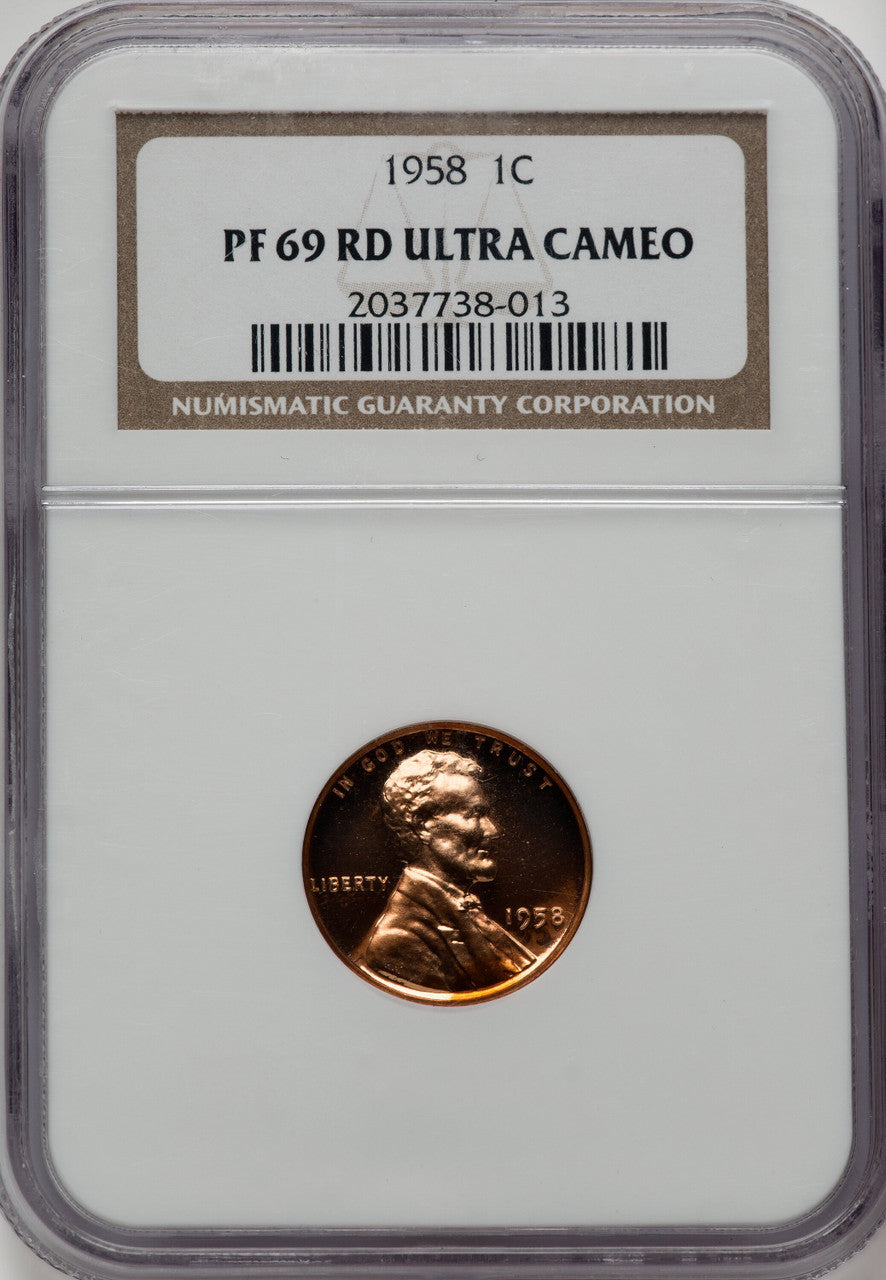 1958 1C Proof Lincoln Cent NGC PR69 (772543001)