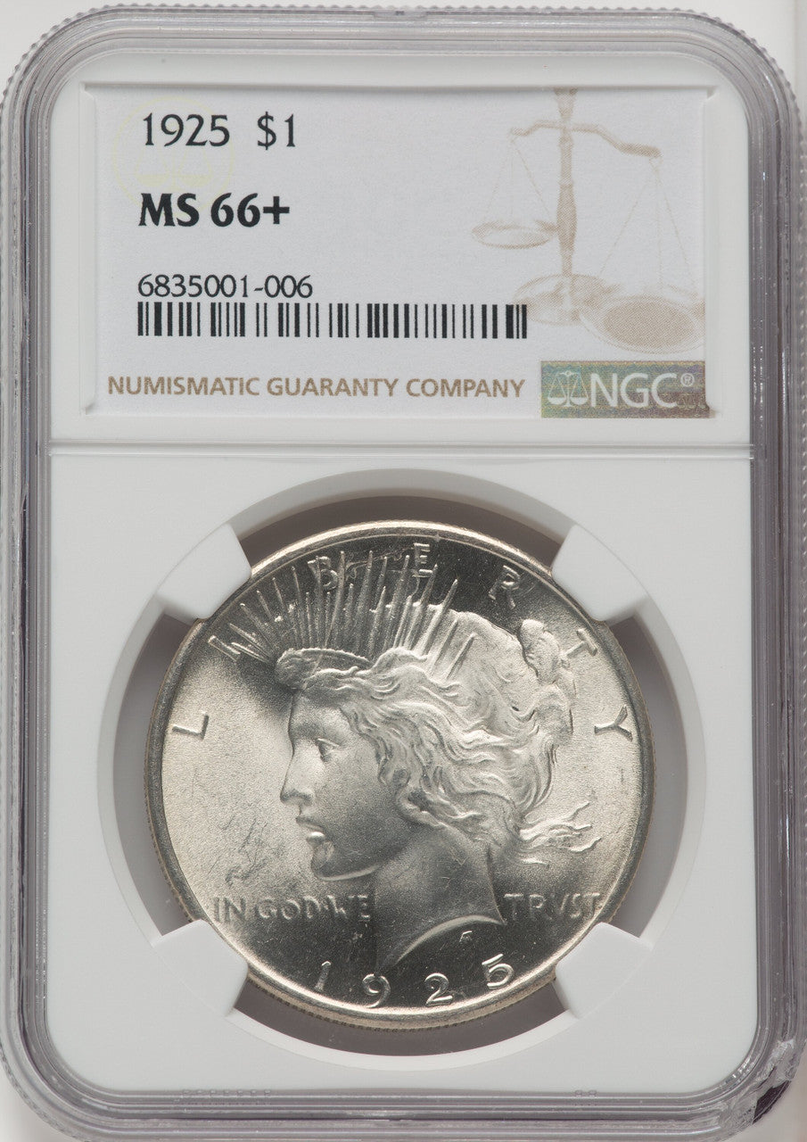 1925 Peace Dollar NGC MS66+ (772368016)