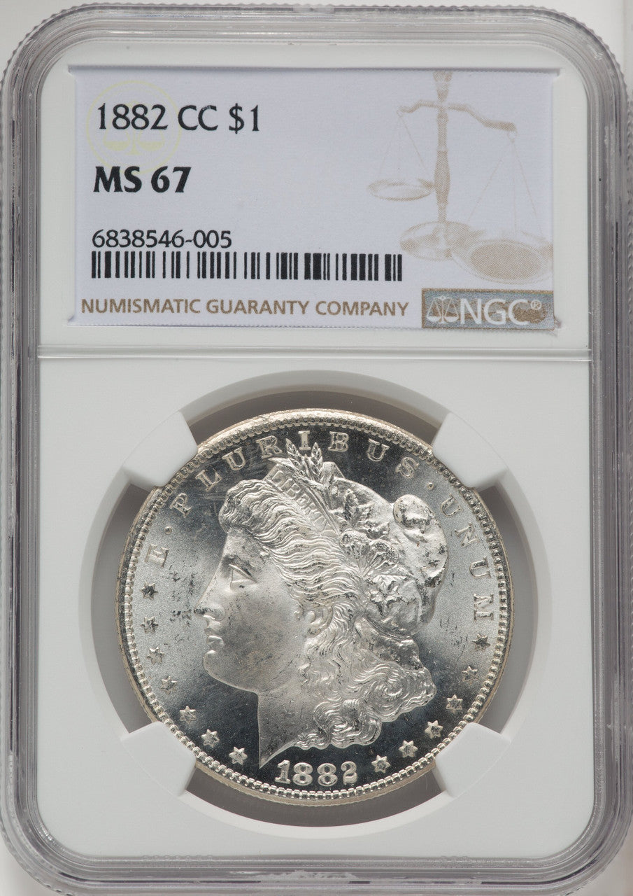 1882-CC Morgan Dollar NGC MS67 (772515010)