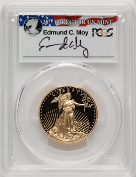 2016-W $25 Half-Ounce Gold Eagle 30th Anniversary First Strike Moy Signature FS Ed Moy PCGS PR70
