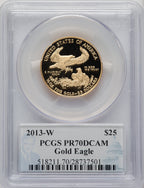 2013-W $25 Half-Ounce Gold Eagle PCGS PR70 Philip Diehl Signed