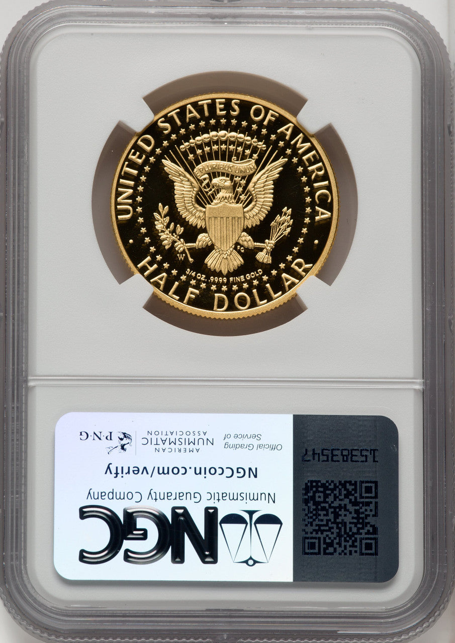 2014-W 50C Kennedy Gold 50th Anniversary Proof Half Dollar NGC PR70