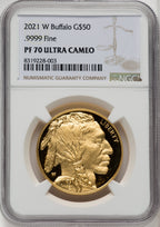 2021-W G$50 Gold Buffalo DCAM Brown Label NGC PF70 (519856174)