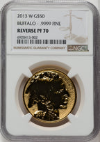 2013-W $50 One-Ounce Gold Buffalo Reverse Proof 100th Anniversary NGC PF70 (772498007)