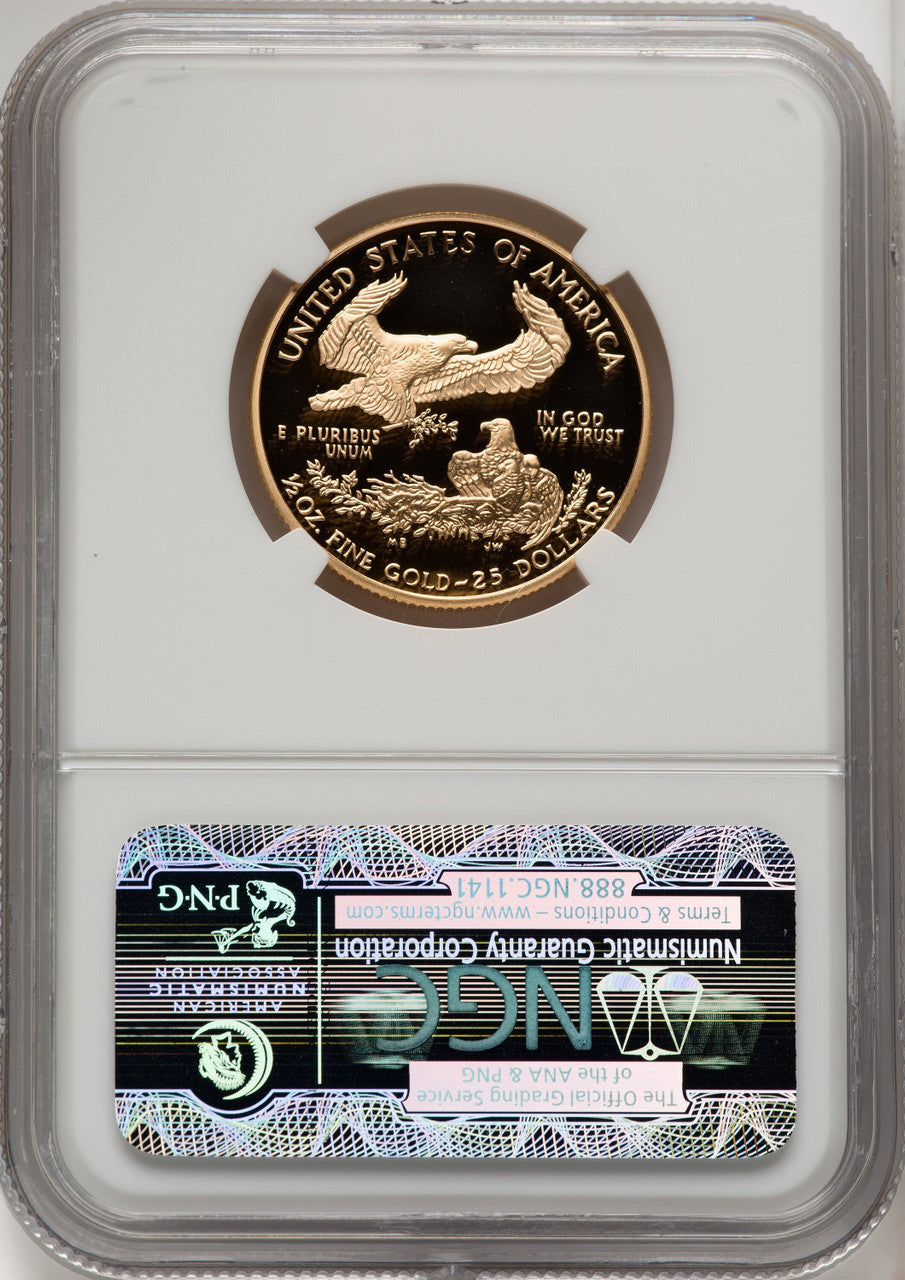 2003-W $25 Half-Ounce Gold Eagle Brown Label NGC PF70 (772516018)