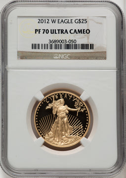 2012-W $25 Half-Ounce Gold Eagle Brown Label NGC PF70 (772516032)