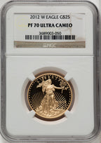 2012-W $25 Half-Ounce Gold Eagle Brown Label NGC PF70 (772516032)
