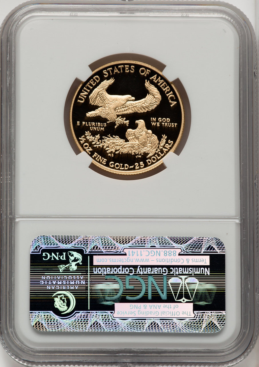 2012-W $25 Half-Ounce Gold Eagle Brown Label NGC PF70 (772516032)