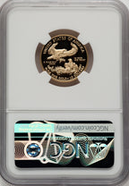 2018-W G$10 Quarter Ounce Gold Eagle First Day of Issue FDI Mike Castle NGC PF70