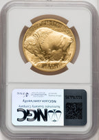 2008-W $50 One-Ounce Gold Buffalo Brown Label NGC MS70 (772006001)