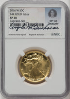 2016-W 50C 24K Gold Half-Ounce NGC MS70 (772470008)