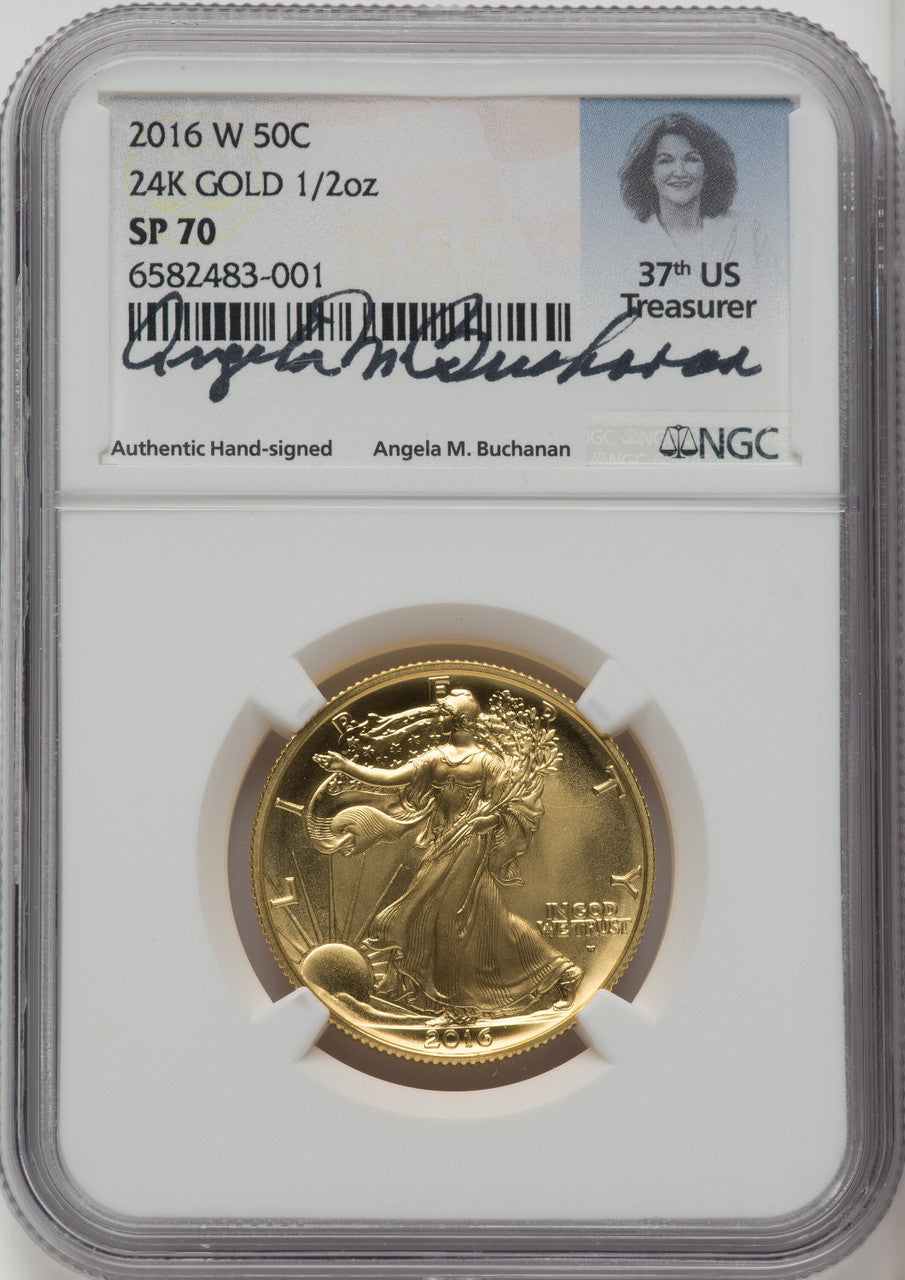 2016-W 50C 24K Gold Half-Ounce NGC MS70 (772470008)