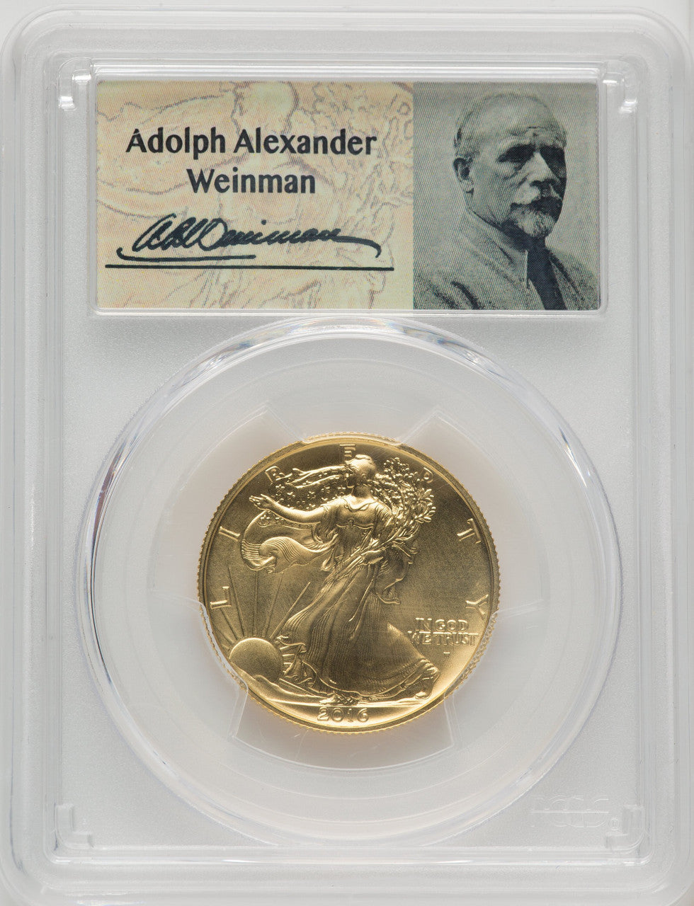 2016-W 50C Walking Liberty 100th Anniversary Gold Centennial PCGS MS70