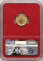 2016-W 10C Mercury Dime 100th Anniversary Gold Centennial ER Mike Castle NGC MS70