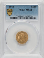 1914 $2.50 Indian Quarter Eagle PCGS MS62 (771353004)