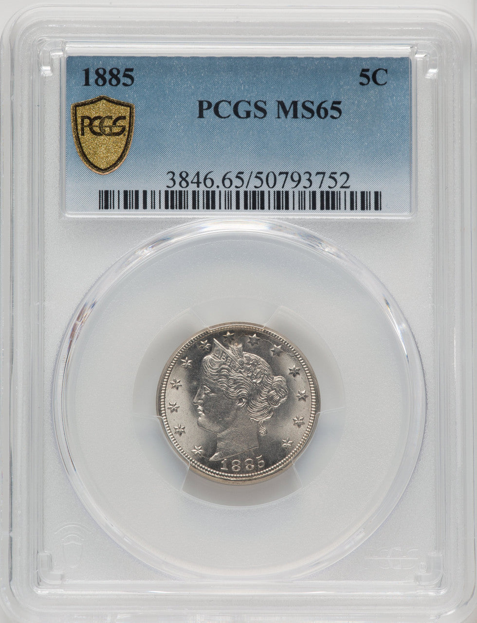 1885 5C Liberty Nickel PCGS MS65