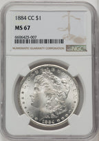 1884-CC Morgan Dollar NGC MS67 (771844050)