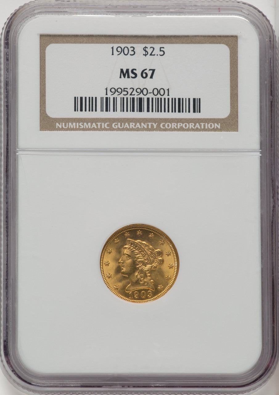 1903 $2.50 Liberty Quarter Eagle NGC MS67 (771445004)