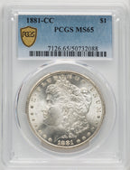 1881-CC Morgan Dollar PCGS MS65