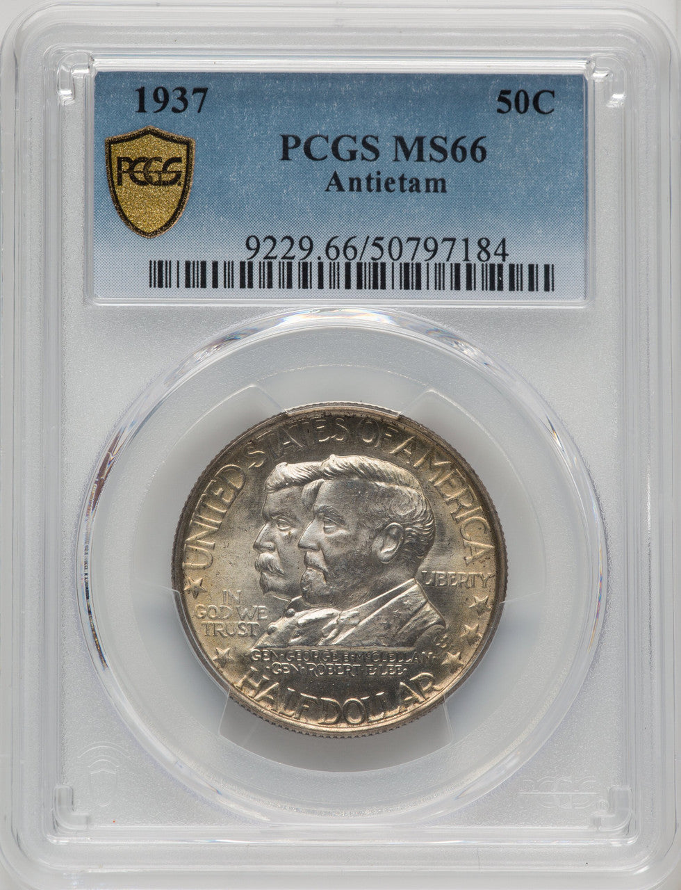 1937 50C Antietam Commemorative Silver PCGS MS66 (771782003)
