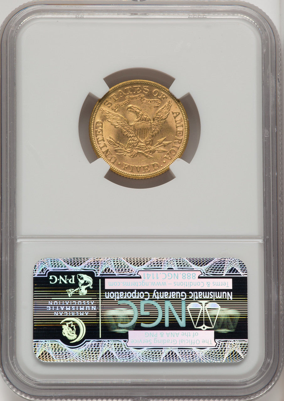 1895 $5 Liberty Half Eagle NGC MS65 (772744054)