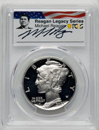 2021-W Palladium Eagle 1 oz FDI Reagan Legacy Series Michael Reagan Picture PCGS PR70