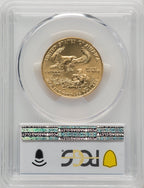 1990 $25 Half-Ounce Gold Eagle Blue Gradient PCGS MS70