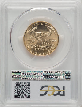 1998 $25 Half-Ounce Gold Eagle Blue Gradient PCGS MS70