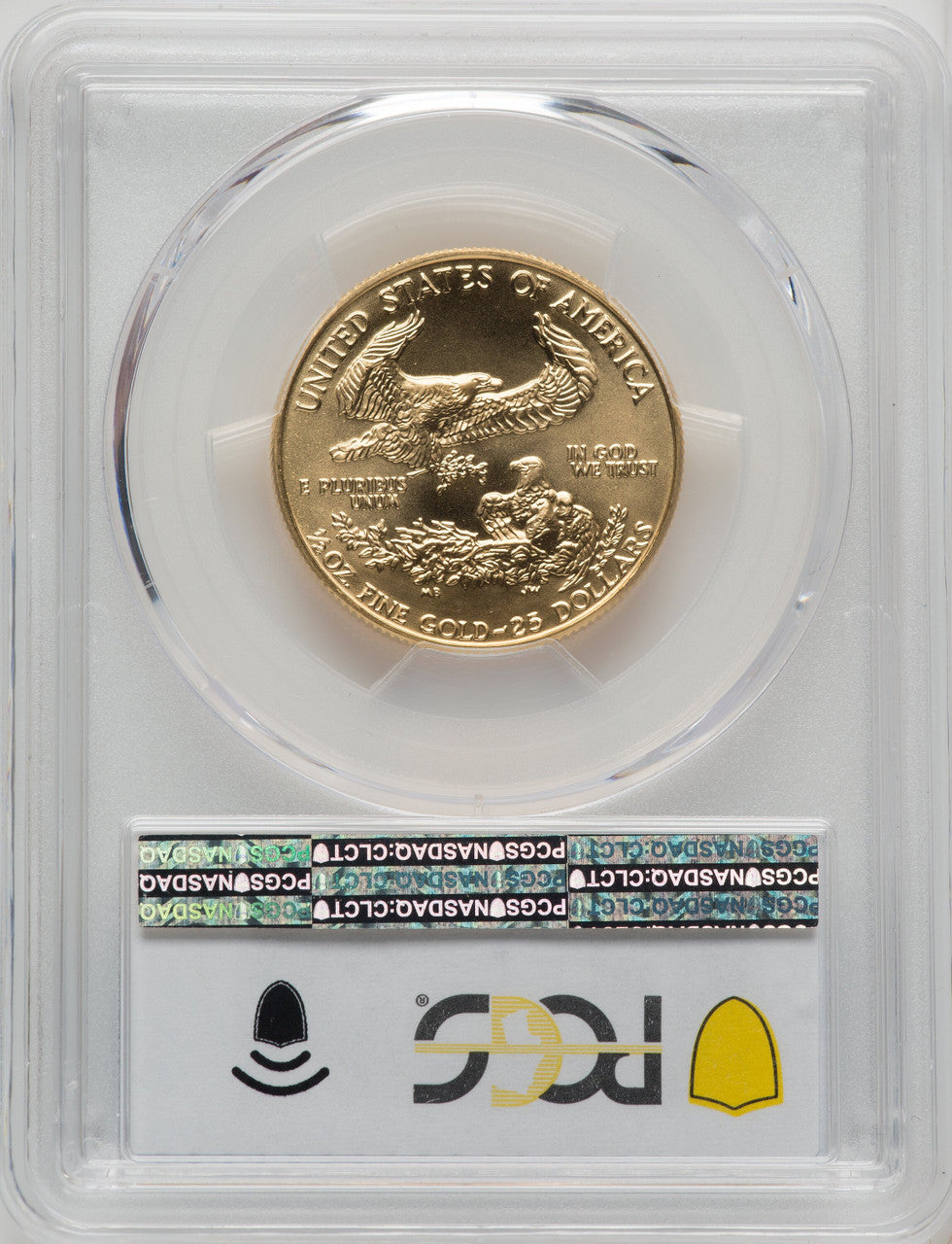 1987 $25 Half-Ounce Gold Eagle Blue Gradient PCGS MS70