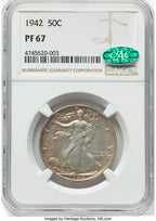 1942 50C CAC Proof Walking Liberty Half Dollar NGC PR67 (777710004)