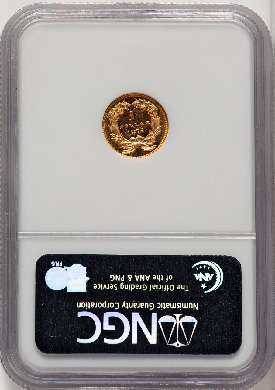 1875 G$1 PL Gold Dollar NGC MS64 (772603056)