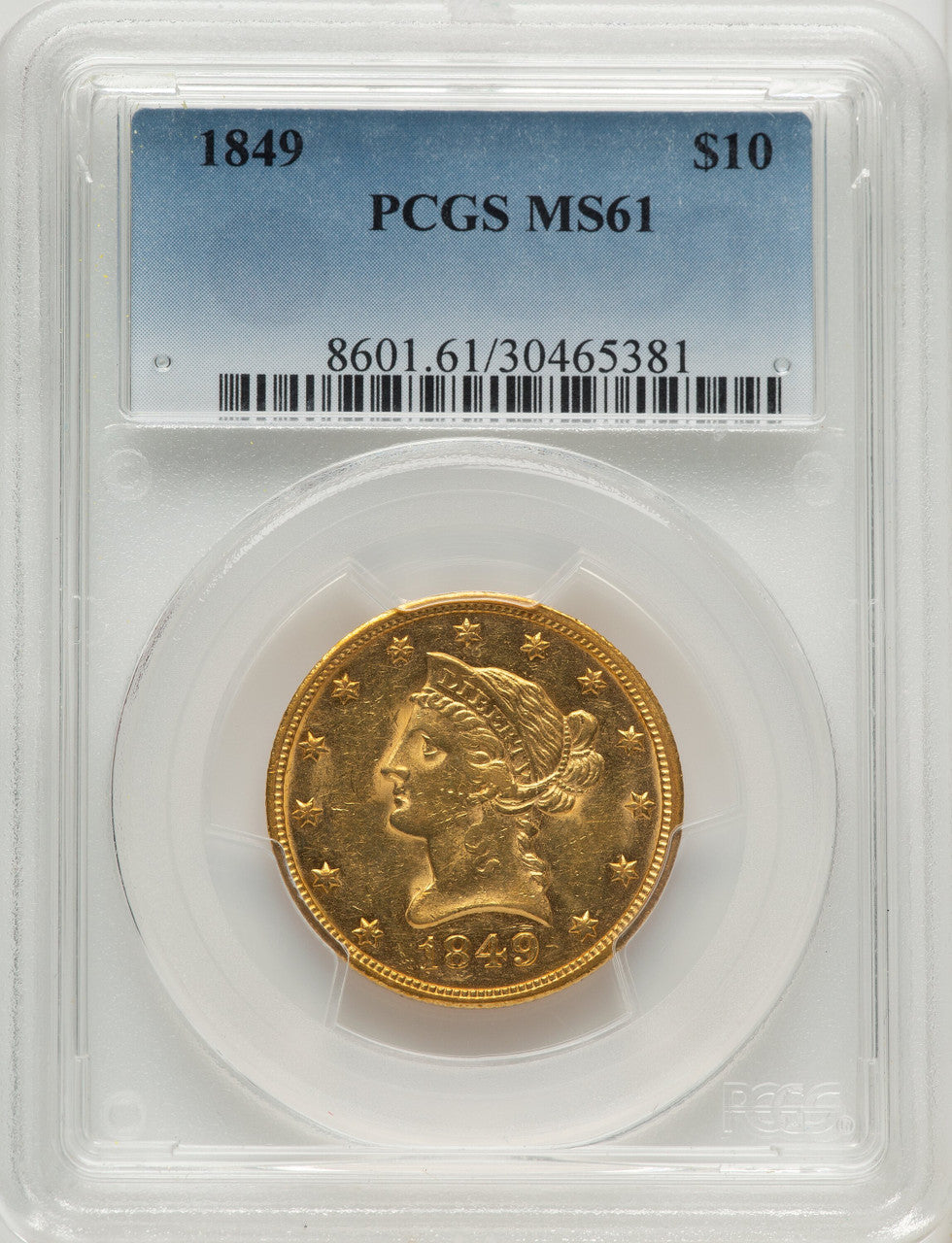 1849 $10 Liberty Eagle PCGS MS61 (772603099)