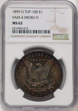 1899-OMicro O VAM-4 Morgan Dollar NGC MS62