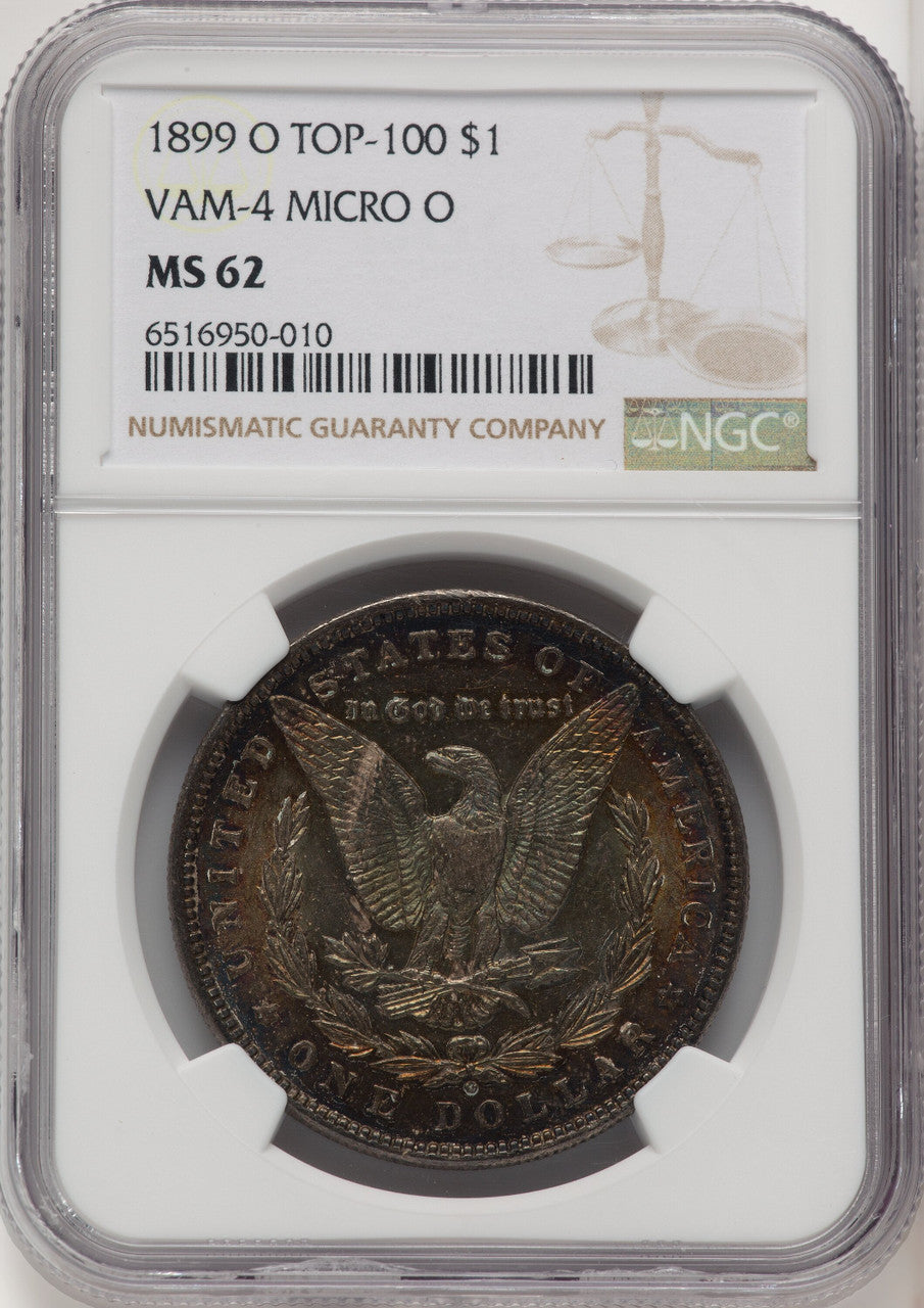 1899-OMicro O VAM-4 Morgan Dollar NGC MS62