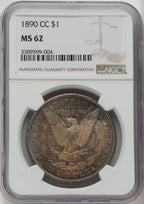 1890-CC Morgan Dollar NGC MS62 (772603035)