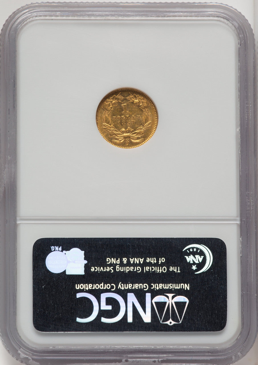1857-S G$1 Gold Dollar NGC MS61