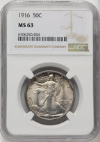 1916 50C Walking Liberty Half Dollar NGC MS63