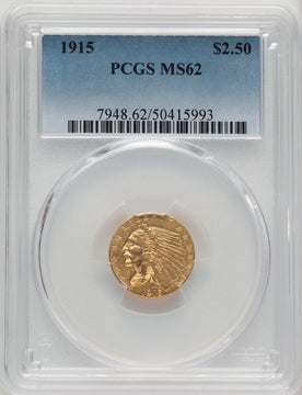 1915 $2.50 Indian Quarter Eagle PCGS MS62 (771124292)