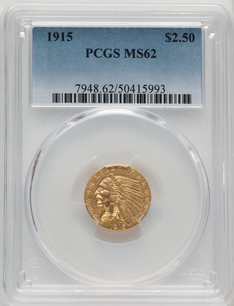 1915 $2.50 Indian Quarter Eagle PCGS MS62 (771124292)