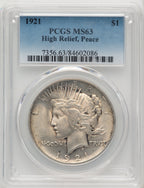 1921 Peace Dollar PCGS MS63 (771124324)