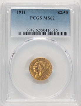 1911 $2.50 Indian Quarter Eagle PCGS MS62 (771124318)