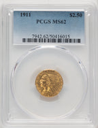 1911 $2.50 Indian Quarter Eagle PCGS MS62 (771124318)