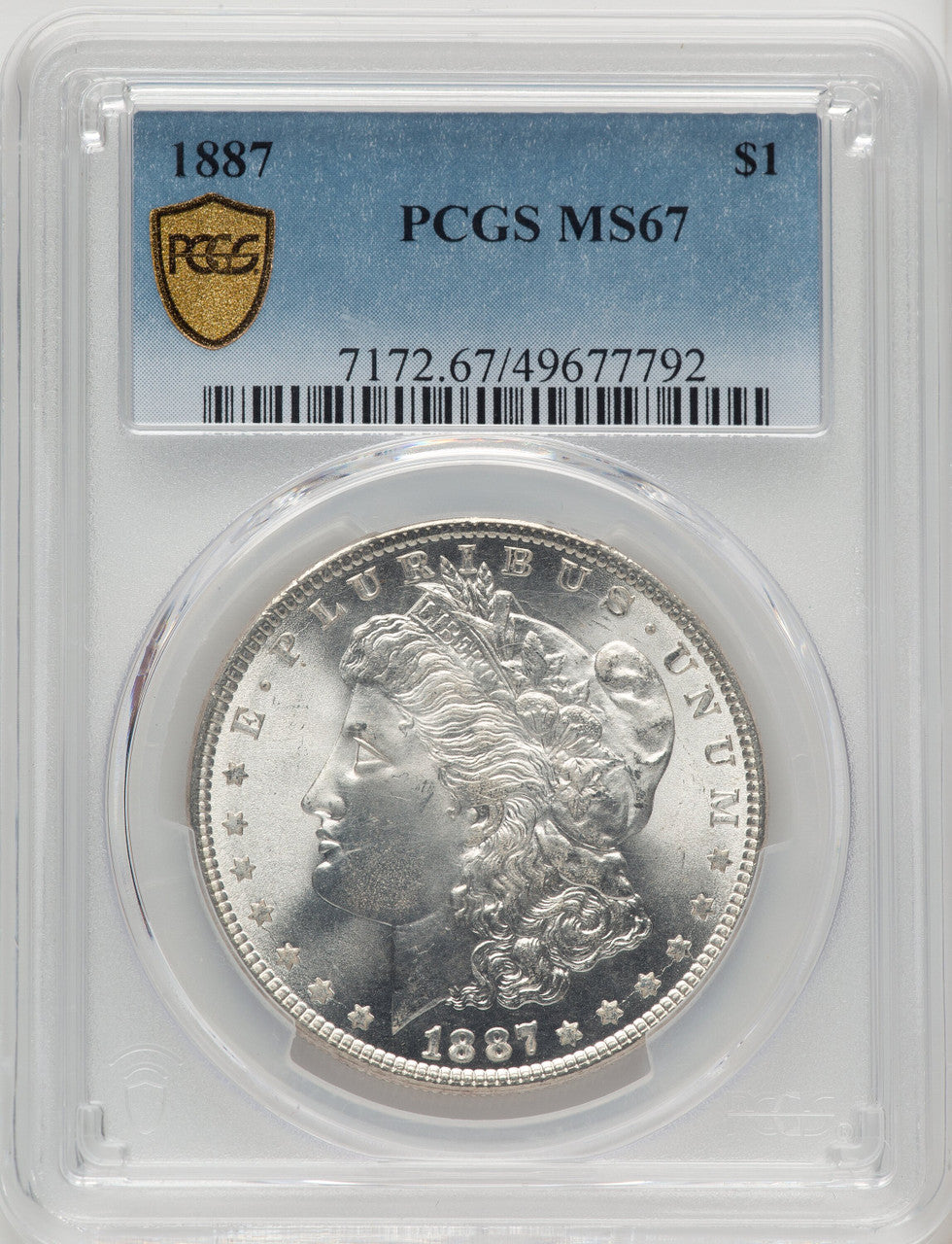 1887 Morgan Dollar PCGS MS67