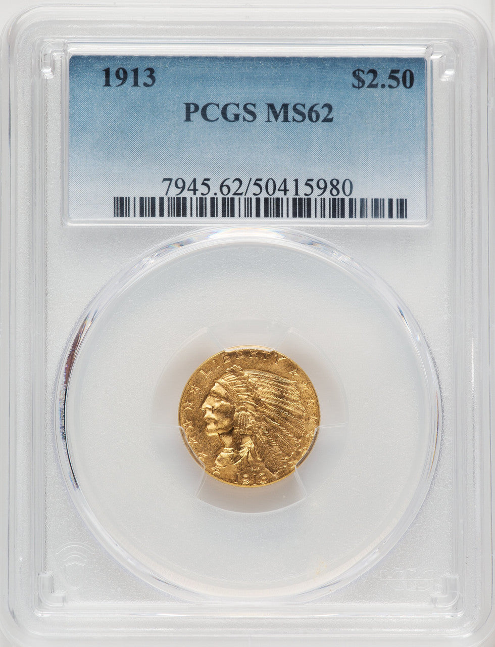 1913 $2.50 Indian Quarter Eagle PCGS MS62 (771124350)