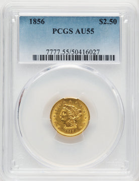 1856 $2.50 Liberty Quarter Eagle PCGS AU55